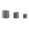 Nature Spring Set of 3 Clay Planters for Indoor or Outdoor Use - Gray - 4 of 4