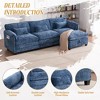MOONMISS 112" Oversized Chenille L Shaped Sectional Sofa Cloud Couch with Movable Storage Ottoman, Phone Holder, USB Charging Port - 4 of 4