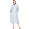 PAVILIA Womens Fluffy Housecoat Zip Robe, Faux Shearling Zipped Up Front Bathrobe, Plush Warm Zipper House Coat Lounger - 3 of 4