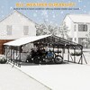 10 x 15 FT Metal Carport with Galvanized Steel Roof, Heavy Duty Metal Roof Carport with Enhanced Base, Tall Kits Garage for Tractors, Trucks, Boats - 2 of 4