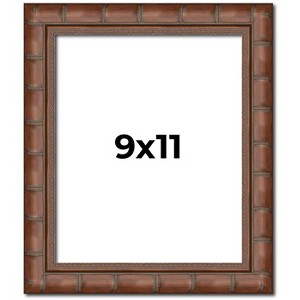 PosterPalooza | 9x11 Modern Bamboo Picture Frame, UV Acrylic, 5 Finishes - 1 of 4
