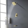 CLIHOME Single Handle 1 Spray Tub and Shower Faucet with 8 Inch Square Fixed Shower Valve Included - 2 of 4