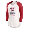 MLB Washington Nationals Women's White 3/4 Sleeve Fashion T-Shirt - 2 of 3