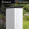 Acekool 5x3 Ft Outdoor Storage Shed with Floor, Lockable Double Doors, Sloped Roof, Vents, Waterproof Metal Tool Shed for Garden & Patio - 4 of 4