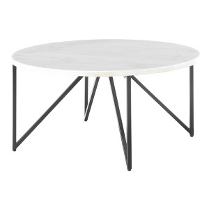 Kinsler Round Coffee Table White - Picket House Furnishings