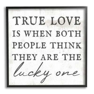 Stupell Industries True Love Both People Lucky Romantic Phrase Framed Giclee Art