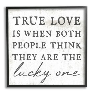 Stupell Industries True Love Both People Lucky Romantic Phrase Framed Giclee Art - 1 of 4