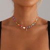 Colorful Beaded Initial Necklace for Girls & Women - Dainty Choker, Perfect Gift for Teens - 2 of 4