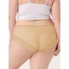 Agnes Orinda Women's Plus Sheer Lace Trim High-Rised Solid Briefs Stretchy Underwear - 2 of 4
