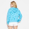 Women's Stitch Zip-Up Graphic Hoodie Sweatshirt - Blue - 2 of 3