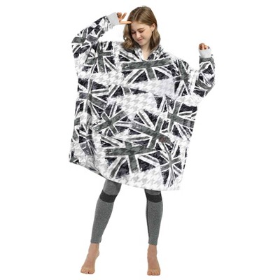 Catalonia Woman Blanket Hoodie Oversized Sweatshirt, Comfy Fleece Pullover Longe Sleeve, One Size Fits All, Gift Woman Wife