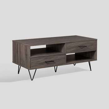 Modern Hairpin Leg Storage Coffee Table - Saracina Home