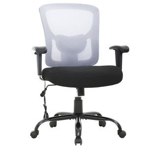 FDW Big and Tall Office Chair with  Adjustable Lumbar Support 400lbs Weight Capacity & Seat Massage Function for Adults - 1 of 4