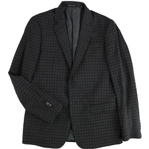 Armani Mens Plaid Two Button Blazer Jacket, Grey, 42 Regular - 1 of 2