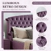 Christopher Knight Home Cresht Classic Velvet Upholstered Diamond Button-Tufted Bed with Wingback Headboard - 4 of 4