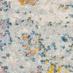 cream, dusty coral, light gray, pale blue, teal, orange