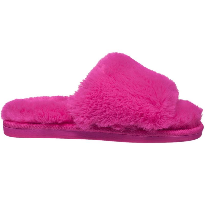 Aeropostale Women's Open Toe Fuzzy Slippers with Cushioned Comfort, 4 of 6