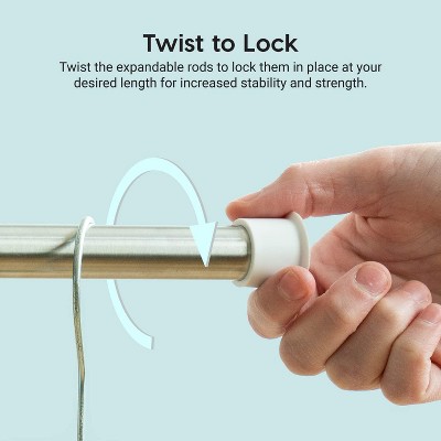 Silver Foldable Clothes Drying Rack with Extendable Rods