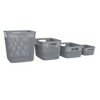 Life Story 16 Quart Decorative Storage Basket, Large Plastic Home Organizer, Lightweight Versatile Tub with Built-In Handles, Black - 2 of 3