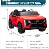 24V Licensed Cadillac Ride On Truck Car for Kids,2 Seater Electric Vehicle w/Parent Remote Control - 4 of 4