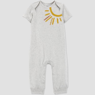 Carter's Just One You® Baby Grandma Sunshine Romper - Gray 9M