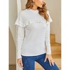 Whizmax Women's Ruffle Shoulder Ribbed Knit Turtleneck Tops Slim Fit Solid Long Sleeve Blouses Casual Layered Tops - 4 of 4