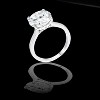 Slickblue Women's 5 Ct. Rhodium Solitaire Engagement Ring, Clear Round CZ with Petite Side Stones, Sizes 5-10 - 3 of 3
