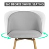 Homy Casa Set of 2 Modern Upholstered Counter Height Bar Stools with Metal Legs - 4 of 4
