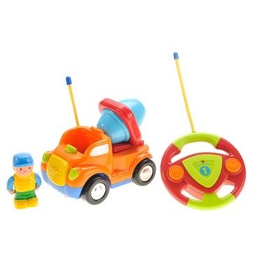 Cartoon RC Construction Car for Kids (Orange)