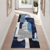 Washable Area Rug Modern Rug Non Slip Rug Low Pile Rugs Color Block Patchwork Throw Rug Foldable Indoor Carpet for Living Room Bedroom - 2 of 4