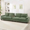 4-Seater Sofa Couch with Hidden Arm Storage, Sofa with USB Ports and Flip-Top Cup Holders, Corduroy Sofa with Plywood Frame-Cuddlewood - 2 of 4