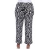 Women's Plus Size Printed Palazzo Pants - White Mark - 2 of 4