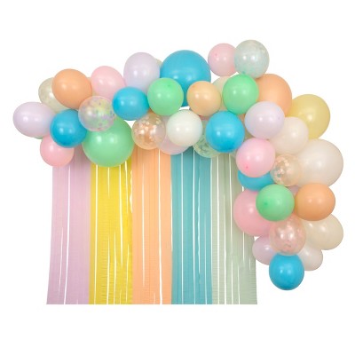 Meri Meri Pastel Balloon & Streamer Garland (pack Of 50) : Target