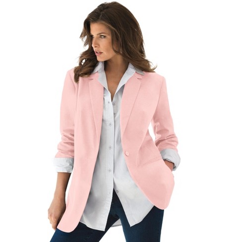 Pink boyfriend cheap blazer womens