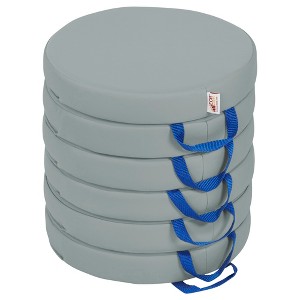 ECR4Kids SoftZone Floor Cushions, Round, 6-Piece - 1 of 4