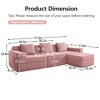VASIP Modular Boneless Cloud Sectional Sofa  3-Seat with Deep Seat and Pillows,Modern Corduroy Fabric for Living Room,Camel - 2 of 4