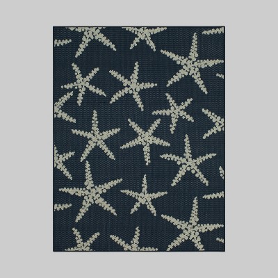 5' x 7' Starfish Outdoor Rug Navy - Threshold™