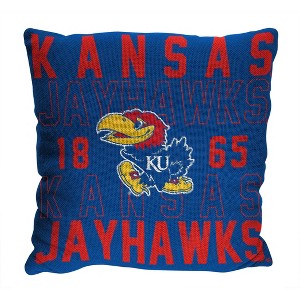 NCAA Kansas Jayhawks Stacked Woven Pillow - 1 of 3