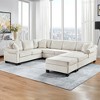 111.8" Chenille Upholstery U-Shaped Sectional Sofa with Movable Storage Ottoman - 2 of 4