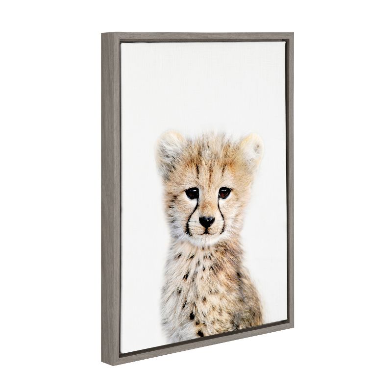 Sylvie Cheetah Framed Canvas by Amy Peterson - Kate and Laurel, 2 of 6