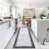 Foldable Modern Border Printed Area Rug, Chenille Polyester, Washable, Non-Slip, Kid & Pet Friendly for Hallway & Kitchen - 2 of 4