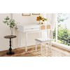 43.3" Classic Wood Makeup Vanity Set with Flip-top Mirror and Stool, Dressing Table with Three Drawers and storage space, White - 3 of 4