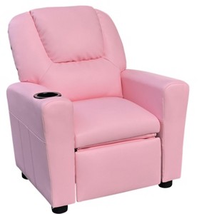 Yinvani PU Leather Kids Recliner Chair with Cupholder - 1 of 4