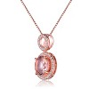 Guili Sterling Silver CZ Sautoir Necklace in Pink or White—Sparkling Stones for a Dazzling, Timeless Look, Perfect for Any Event. - 3 of 3