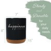 Elanze Designs Happiness is Homemade Ceramic Cork Bottom Black Large Capacity Utensil Holder Crock for Countertop Storage, Stylish & Durable for - 2 of 4