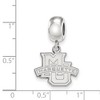Black Bow Jewelry Sterling Silver Marquette Golden Eagles NCAA Bead Charm - 3 of 4