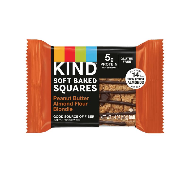KIND Soft Baked Squares Peanut Butter Almond Flour Blondie - 6ct/8.5oz, 4 of 12