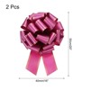 Unique Bargains Christmas Wedding Car Basket Gift Wrapping Large Organza Pull Bow 2 Pcs - 2 of 4