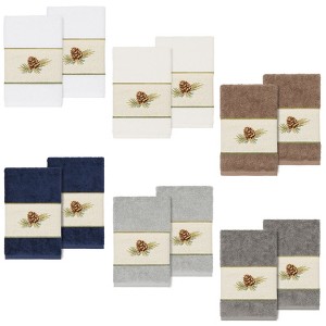 Linum Home Textiles 100% Turkish Cotton PIERRE Embellished Towel Set - 1 of 3