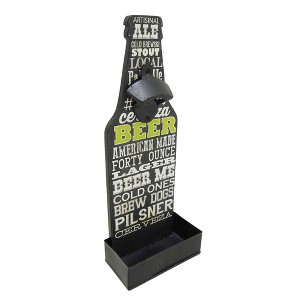 Modern Home Wall Mounted Bottle Opened w/Cap Catcher - Chalk Beer - 1 of 2